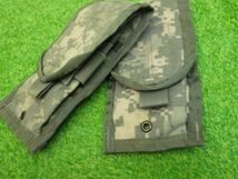 B:人気オススメ！ACUお得!ダブルマガジンポーチ2つセットM4 MAG POUCH MOLLEⅡ DOUBLE サバゲーUSMC沖縄米軍放出♪ミリタリーコスプレ_画像9