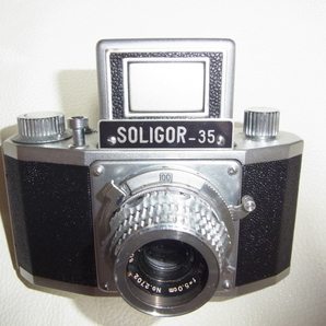 ■極希少 美品 完動品 1955年（昭和30年）日本初一眼レフ■SOLIGOR35 （ソリゴール35）ファーストフレックス35 縦7.8ｃｍ横12.8cm幅7.9ｃｍ