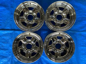 AH-152 TSW　スター　STAR　クローム　15×7J　PCD114.3　ハブ径約84.55㎜　5H　4本　センターキャップ2個　送料無料　個人宅発送不可