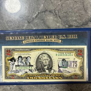エルビスプレスリー 2ドル札 アメリカ $2 Elvis Presley