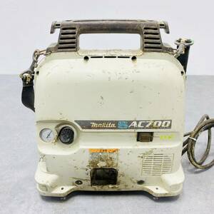 【240425-01】動作品　makita マキタ Air conditionerプレッサ AC700 常圧　エアーコンプレッサー　満タンまで55秒　