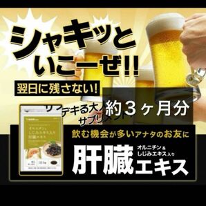 飲み過ぎや二日酔い★ 安心の国産豚レバー肝臓エキスとオルニチン、しじみエキス ★90日分