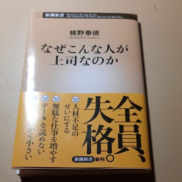 なぜこんな人が、上司なのか 桃野泰徳 新潮新書