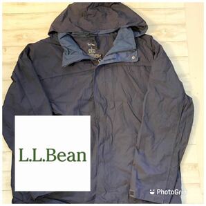 エルエルビーン L.L.Bean L 裏メッシュ ナイロン マウンテンパーカー マンパー ネイビーの画像1