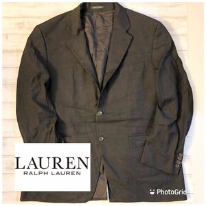  Ralph Lauren LAUREN RALPH LAUREN Canada made L about wool tailored jacket charcoal black 