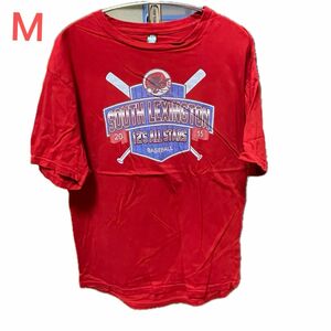 【US古着】レッド M Tシャツ 半袖 レギュラー プリント メンズ レディース 大きいサイズ オーバーサイズ