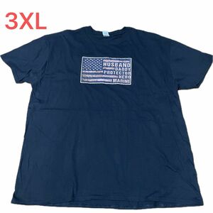 【US古着】ブラック 3XL Tシャツ 半袖 レギュラー プリント メンズ レディース 大きいサイズ オーバーサイズ