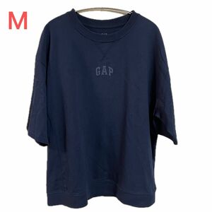 【US古着】ネイビー M Tシャツ 半袖 レギュラー プリント メンズ レディース 大きいサイズ オーバーサイズ GAP