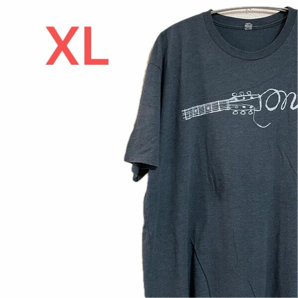 【US古着】ダークグレー XL Tシャツ 半袖 レギュラー プリント メンズ レディース 大きいサイズ オーバーサイズ