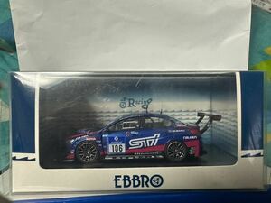 【貴重 STI社長、監督サイン入り】 EBBRO エブロ 1/43 SUBARU スバル WRX STI Nurburgring 24-hour Race 2016 #106 ニュルブルクリンク