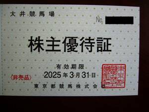 最新　（在庫複数）　大井競馬場 株主優待証1枚