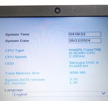 TOSHIBA dynabook B65/M Core i3-8130U 4GB HDD無し_画像2