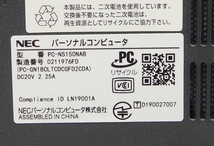 NEC LAVIE NS150/N PC-NS150NAB Celeron 4205U 4GB HDD無し　_画像8