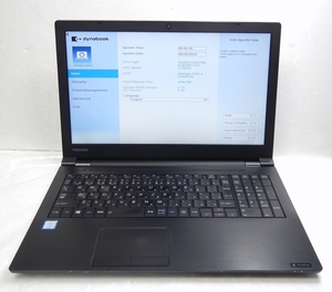 TOSHIBA dynabook B65/M Core i3-8130U 4GB HDD無し (B)