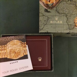 ROLEX ロレックス 純正BOX ボルドー系色 外箱付 金無垢用 男性用時計　ヴィンテージ 革製品