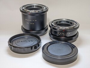 ★美品★ MAMIYA マミヤ Auto Extension Tube No.1 45mm + No.2 82mm エクステンションチューブ 中間リングセット #10#r#A1271