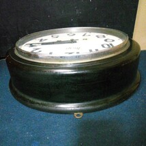 MEIJI CLOCK 明治時計 柱時計 掛時計 振り子時計 ボンボン時計 丸時計 直径約40cm 厚さ約12cm 昭和レトロ ジャンク AD-28 _画像4