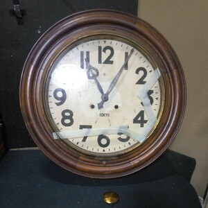 古時計 TUKYO 舘本時計 掛時計 振り子時計 ボンボン時計 ゼンマイ式 丸型 直径約56cm 厚さ約10cm アンティーク ジャンク AD-29