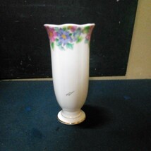 MEITOU 花器 花瓶 フラワーベース インテリア オブジェ 花紋様 金彩 口径約11cm 高さ約23cm_画像1