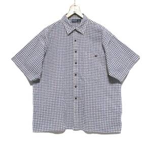 90s Vintage patagonia Puckerware Shirts 99年製？パタゴニア パッカーウェア シャツ シアサッカー 半袖シャツ　チェック柄 Lサイズ