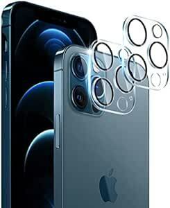 【2枚セット】 対応 iPhone 12 Pro Max カメラフィルム 2枚 アイフォン12プロマックス レンズ 保護カバー 黒