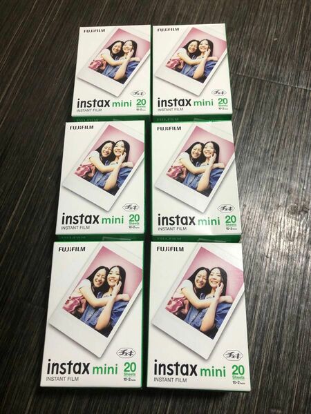 新品未使用　富士フィルム チェキ フィルム instax mini JP2 インスタントカメラ 20枚入×6 セット