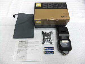  Nikon Nikon SB-500 Speedlight battery attaching operation verification settled 