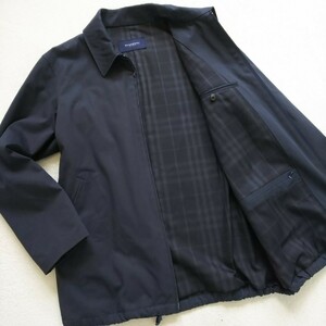 [ превосходный товар M] Burberry London Zip выше жакет темно-синий шланг Mark BURBERRYLONDON внешний пальто блузон 