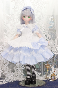 MDD　SDM　MSD など　40センチサイズ　アウトフィット　ストライプアリス　ドレスセット　【robe alice rayｅe】