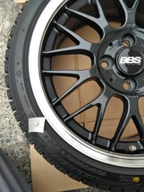 ③軽自動車用 美品 1本 BBS RG-F 16インチ 6.5J+48 PCD100 4穴 タイヤアルミ 165/50R16 イボ付 スタッドレス VRX 2015年製_画像3