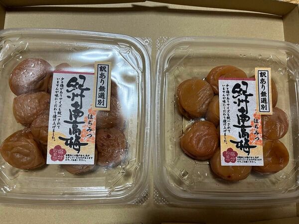 紀州南高梅　はちみつ漬梅干　塩分約8% 訳あり　無選別