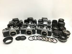 ☆ Nikon フィルム一眼レフカメラ まとめ 1 ☆ Nikon F + FM ×3 + FA + F2 ×2 + FE + Nikomat 他レンズ9本 ニコン