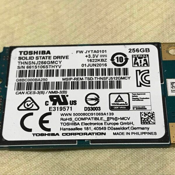 TOSHIBA mSATA 256GB 管207