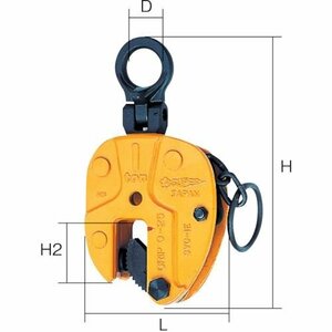 スーパー タテ吊クランプ 自在型ロックハンドル式 細目仕様 基本使用荷重１ｔ [SVC1EN]