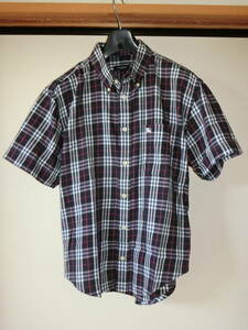 BURBERRY Burberry. navy blue color. short sleeves shirt M size 