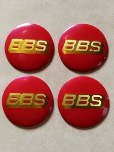 BBS メタルキャップ 4枚セット 赤