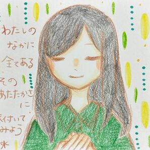 【734】【女の子の絵】オリジナル手描きアナログイラスト原画　自作創作アート作品