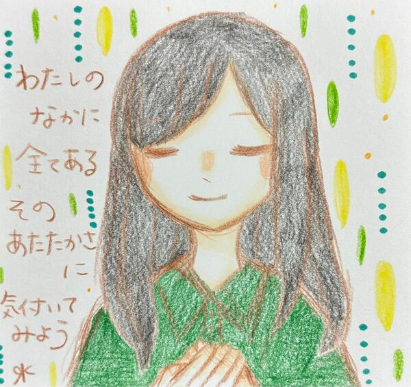 【734】【女の子の絵】オリジナル手描きアナログイラスト原画　自作創作アート作品