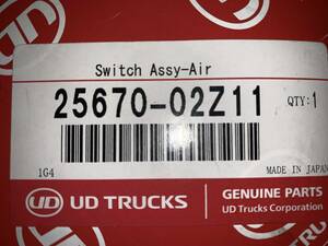  Nissan Diesel UD TRUCKS switch ASSY air original part number [25670-02Z11]
