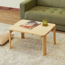 折りたたみテーブル 60cm×45cm 天然木製 ちゃぶ台 座卓 継脚式 高さ2段階 WZ-T01(NA) ナチュラル_画像6