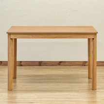 ダイニングテーブル 110cm 4人用 シンプル 作業台 デスクにも 木製マホガニー IT-J04 (LBR) ライトブラウン_画像4