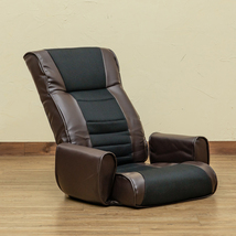肘掛付き座椅子 7段階 リクライニング ハイバック メッシュ PVC 合皮シート ブラウン CXD-01(BR)_画像7