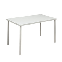 フリーデスク テーブル 120cm×60cm シンプル 机 作業台 黒 白 TY-1260 (WH) ホワイト_画像1