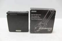 ☆Nintendo ニンテンドー ゲームボーイアドバンスSP ゲーム機 オニキスブラック 箱あり AGS-S-ZKA_画像1