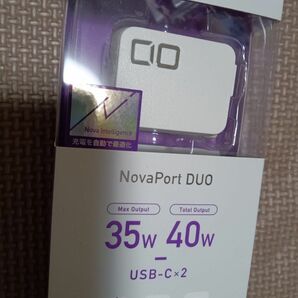NovaPort DUO 30W 2ポート(USB-C×2) GaN充電器 PD/QC対応 急速充電　ホワイト
