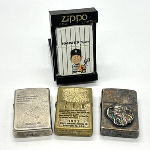 ZIPPO ジッポ ライター まとめ 4点 KANUZ 阪神 燃える男