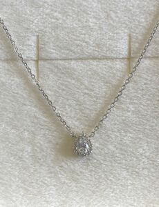 新品 正規品 4℃ ヨンドシー ネックレス シルバー ネックレス ダイヤモンド ケース 紙袋 リボンラッピング プレゼント