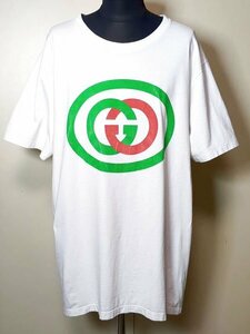  Gucci Inter locking G футболка L( полный размер мужской XL ранг .) большой Silhouette GUCCI Interlocking G Tee