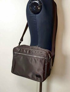 定価34,100円 ポーター リフト ショルダーバッグ PORTER LIFT SHOULDER BAG 822-07566　ブラウン