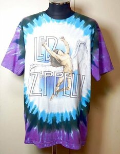 USA製 レッドツェッペリン リキッドブルー タイダイTシャツ M ロックTシャツ 90s Led Zeppelin LIQUID BLUE バンドTシャツ